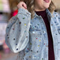 Be Mine, Galentine Plus-Size Jewel Embellished Denim Jacket