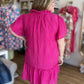 Best Seat in the House Curvy Fuschia Mini Dress