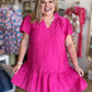 Best Seat in the House Curvy Fuschia Mini Dress