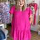 Best Seat in the House Curvy Fuschia Mini Dress