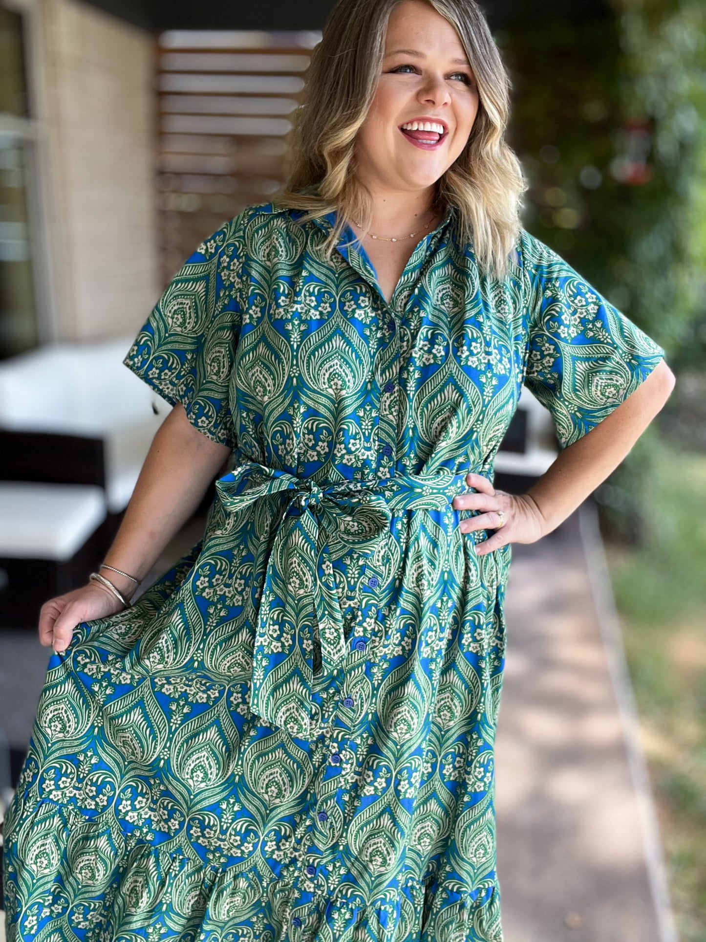 Birds of a Feather Plus-Size Paisley Maxi Dress