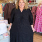 Black Dahlia Curvy Black Jacquard Midi Dress
