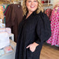Black Dahlia Curvy Black Jacquard Midi Dress