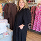 Black Dahlia Curvy Black Jacquard Midi Dress