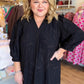Black Dahlia Curvy Black Jacquard Midi Dress