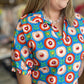 Bloom in Joy Plus-Size Cerulean Floral Mini Dress