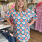 Bloom in Joy Plus-Size Cerulean Floral Mini Dress
