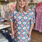 Bloom in Joy Plus-Size Cerulean Floral Mini Dress