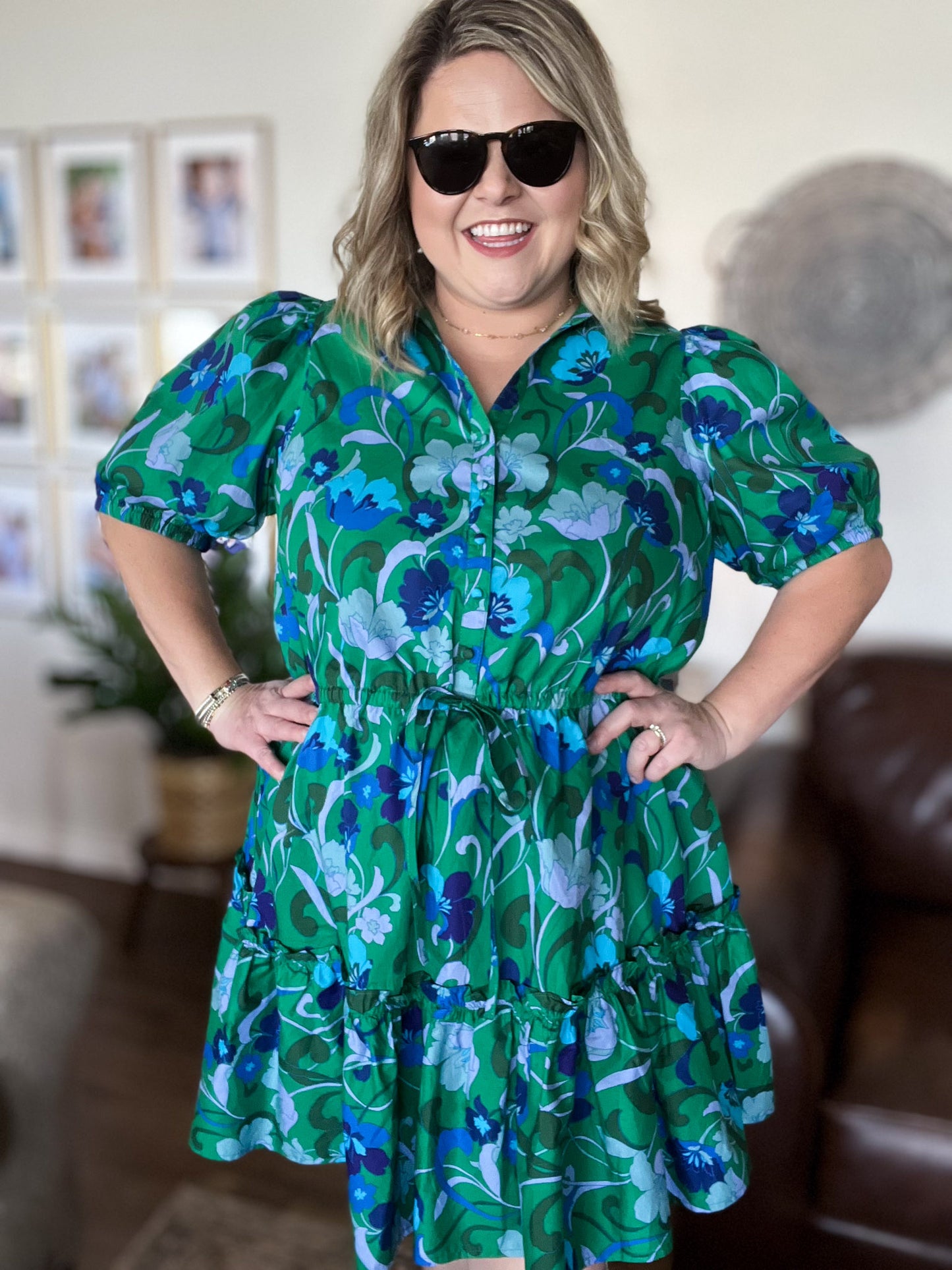 Blooming Faith Plus-Size Mini Dress