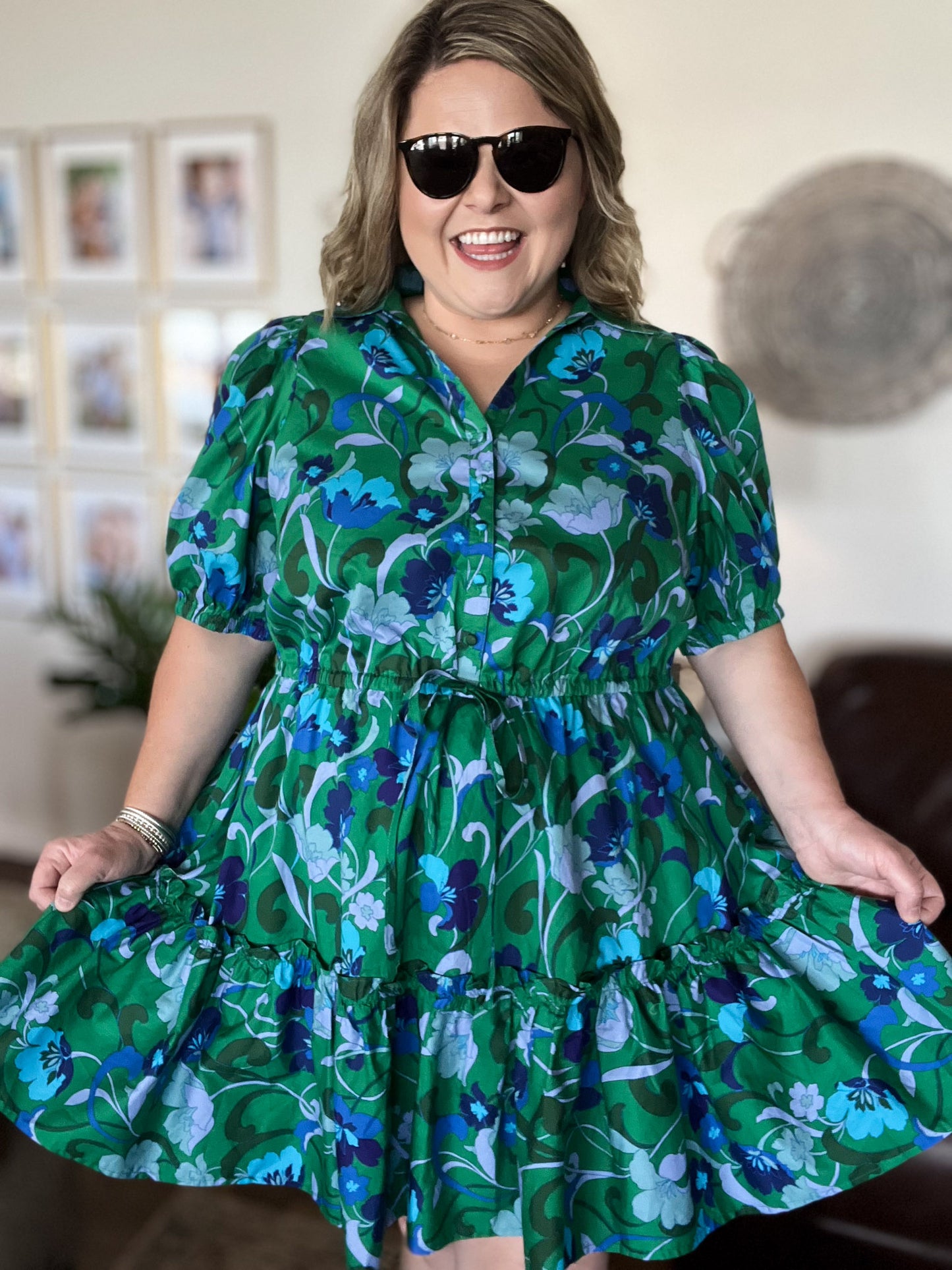Blooming Faith Plus-Size Mini Dress