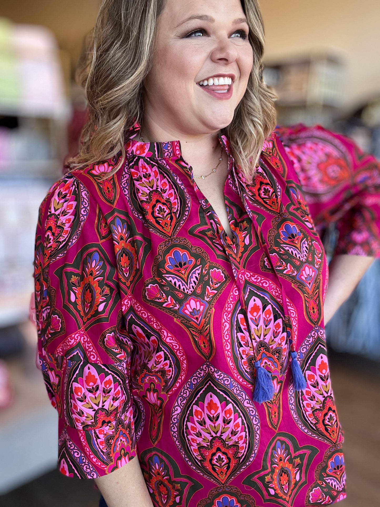 Blossom Belle Plus-Size Paisley Top