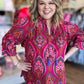Blossom Belle Plus-Size Paisley Top