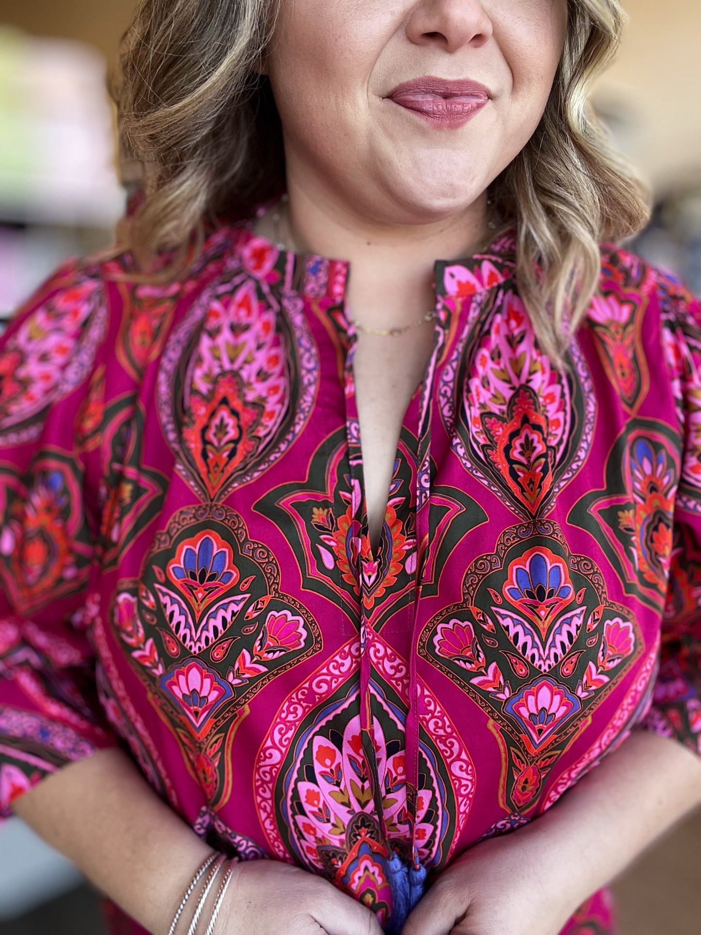 Blossom Belle Plus-Size Paisley Top