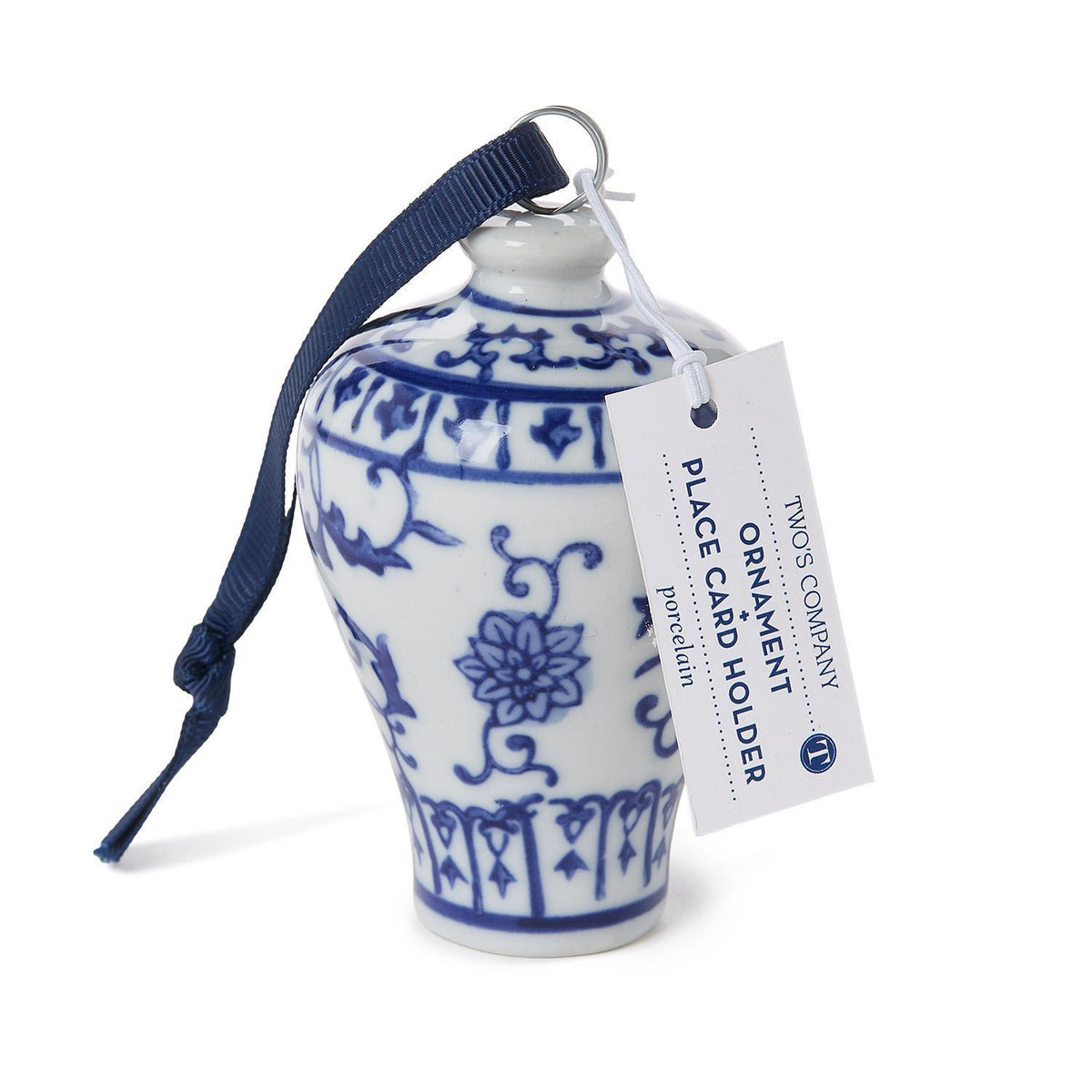 Blue & White Temple Jar Ornament/Place Card Holder