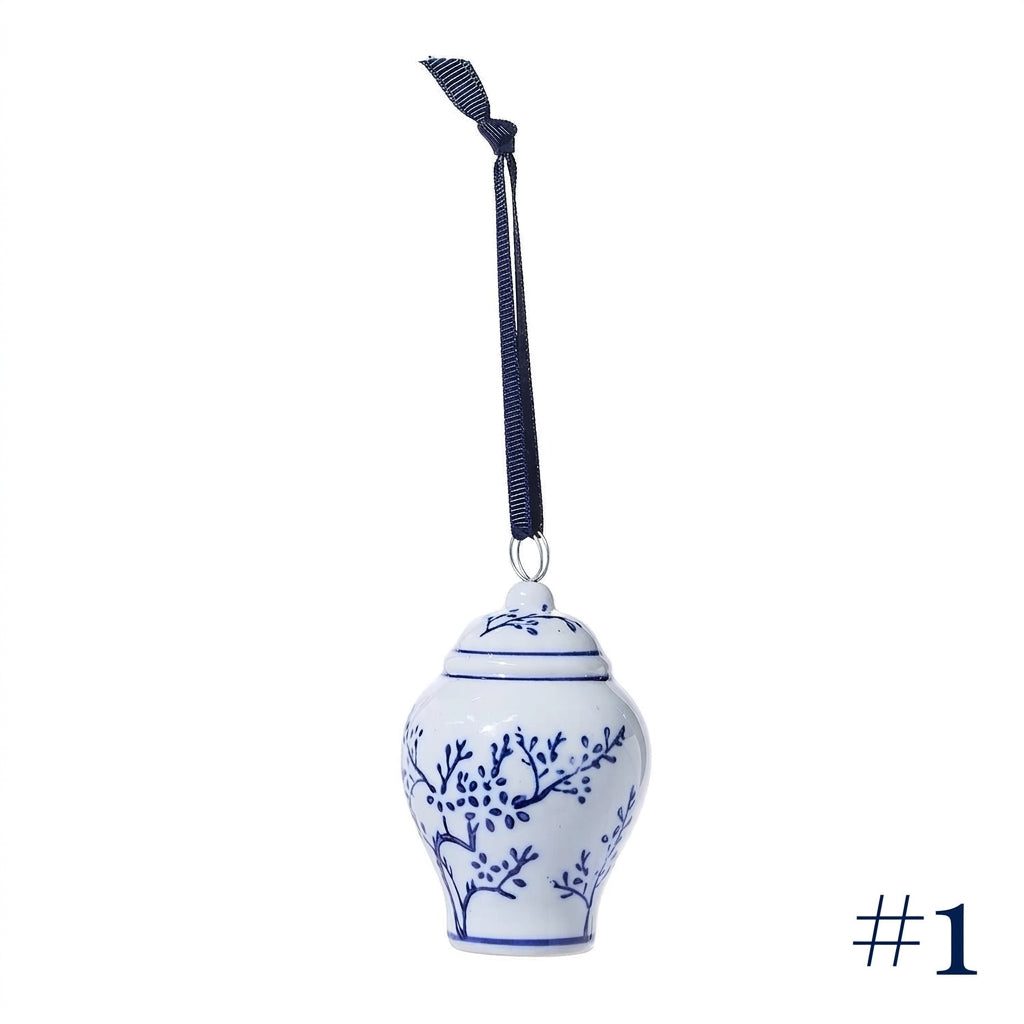 Blue & White Temple Jar Ornament/Place Card Holder
