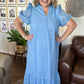 Bluebell Breeze Dress Curvy Blue Midi Dress