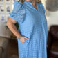 Bluebell Breeze Dress Curvy Blue Midi Dress