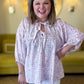 Blush Blossom Plus-Size Gingham Top