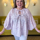 Blush Blossom Plus-Size Gingham Top