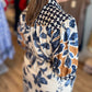 Bold Botanicals Navy Abstract Midi Dress