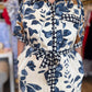 Bold Botanicals Navy Abstract Midi Dress