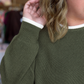 Brunch in Banff Curvy Olive Scalloped Sweater