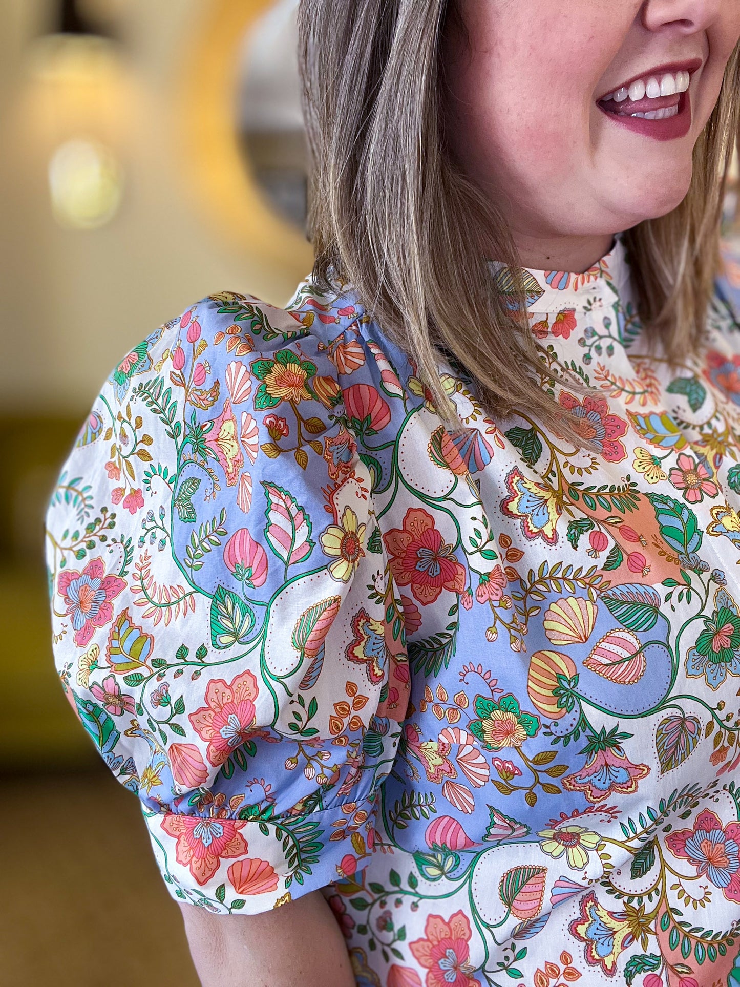 RESTOCKED! Buttercup Breeze Plus-Size Floral Top