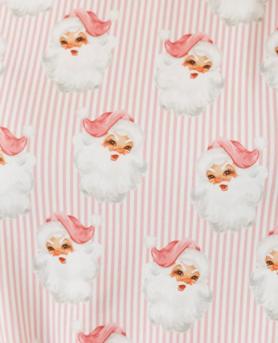 Mommy & Me Vintage Santa Pink Pajamas
