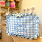 Blue Gingham Ruffle Tote
