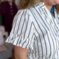 Cabana Crush Plus-Size Cream Striped Midi Dress