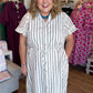 Cabana Crush Plus-Size Cream Striped Midi Dress
