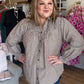 Café Stripe Curvy Mocha Striped Top