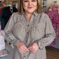 Café Stripe Curvy Mocha Striped Top