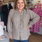 Café Stripe Curvy Mocha Striped Top
