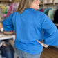 Call Me Casual Curvy Blue Drop Shoulder Top
