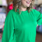 Call Me Casual Curvy Green Drop Shoulder Top