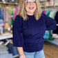 Call Me Casual Curvy Navy Drop Shoulder Top