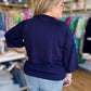 Call Me Casual Curvy Navy Drop Shoulder Top