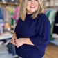 Call Me Casual Curvy Navy Drop Shoulder Top