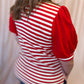 Call the Shots Curvy Red & White Stripe Top
