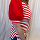 Call the Shots Curvy Red & White Stripe Top