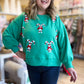 Candy Cane Lane Curvy Sequin Cropped Sweatswirt