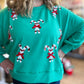 Candy Cane Lane Curvy Sequin Cropped Sweatswirt