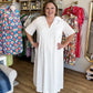 Catalina Chic Plus-Size White Eyelet Maxi Dress