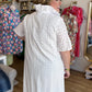 Catalina Chic Plus-Size White Eyelet Maxi Dress