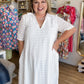 Catalina Chic Plus-Size White Eyelet Maxi Dress