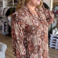 Charming Streets of Chelsea Curvy Brown Floral Smocked Mini Dress