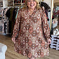 Charming Streets of Chelsea Curvy Brown Floral Smocked Mini Dress