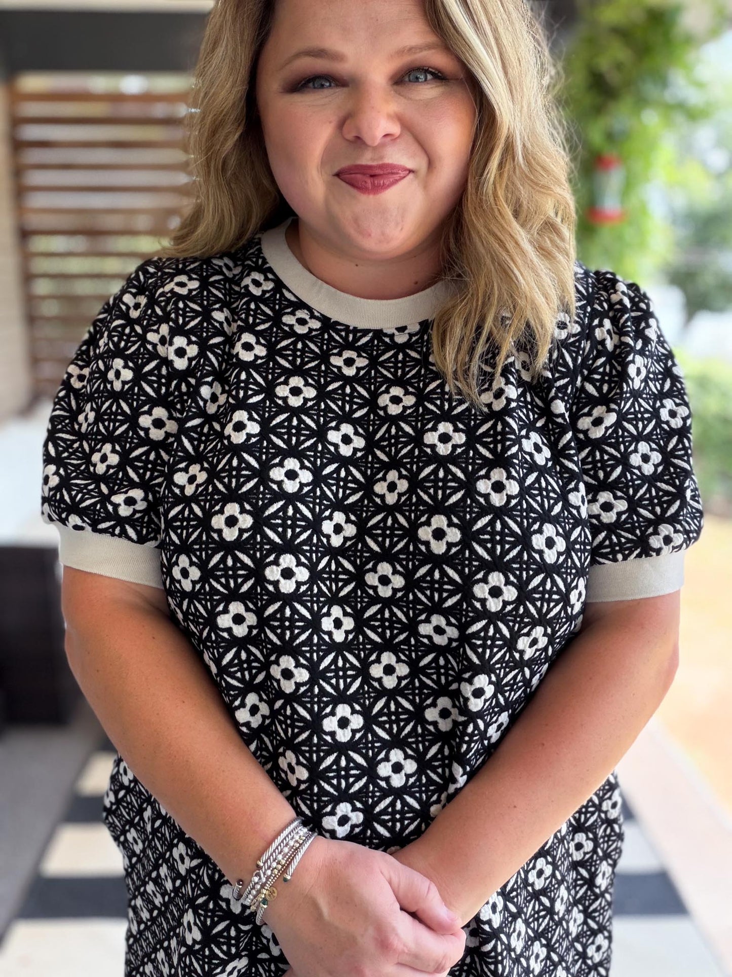 Chasing Cozy Curvy Crew Neck Floral Dress