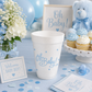 "Oh Baby" Blue Styrofoam Cups